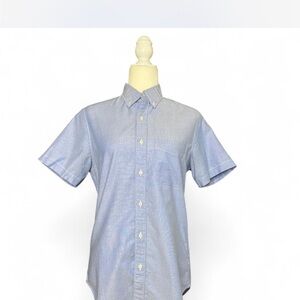 💜 J. Crew Classic All Cotton Oxford Short Sleeve Button Down Shirt (XS)